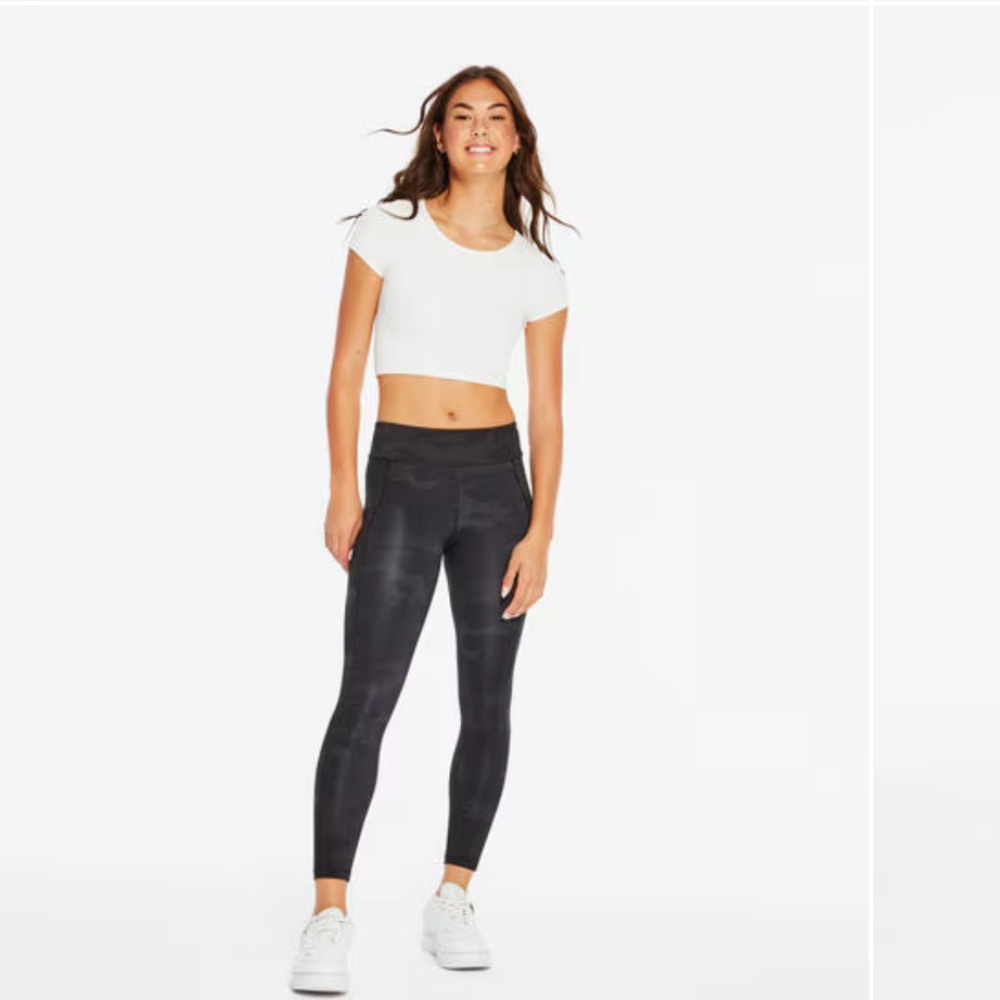 Aeropostale Black Flex High-Rise Pocket Ankle Leggings - NEW WITH TAGS - Picture 2 of 5